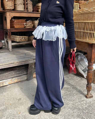 Chiffon-lined sweatpants