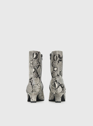 Therapy Shade Boots Black  White Snake
