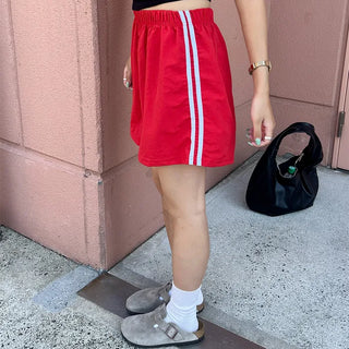 2-line elastic waist shorts