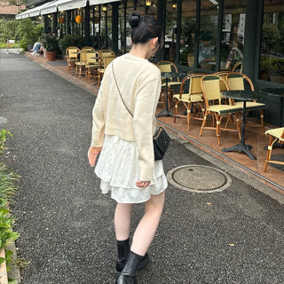 Basic color cardigan