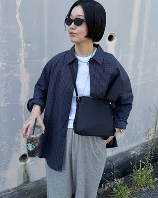 Checked long-sleeved shirt