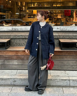See-through layered long-sleeve T-shirt
