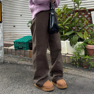 Cotton wide-leg pants