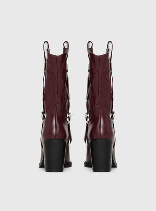 Cypress Western Boots Burgundy