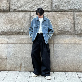 (Unisex) Track Denim Jacket
