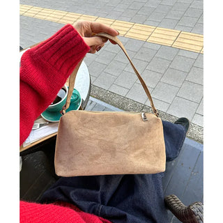 Suede tote bag
