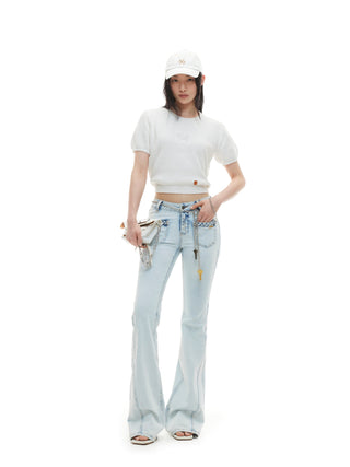 Wheat Bootcut Jeans