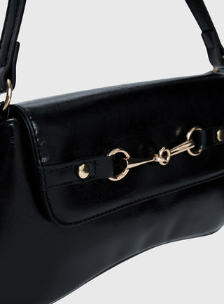 Pulse Shoulder Bag Black  Gold