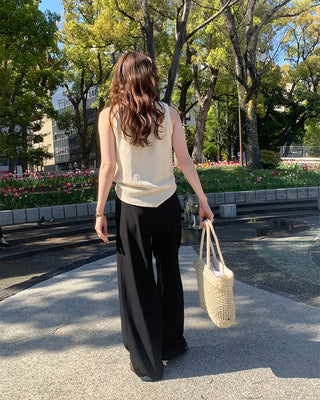 Double-pleated slacks