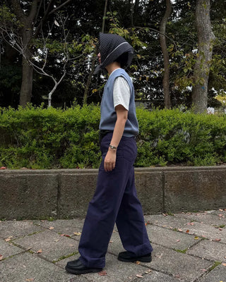 Cotton herringbone pants