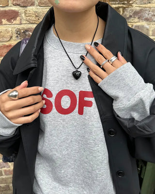(ORIGINAL) SOFT Lettering Sweatshirt (Fleece-lined)