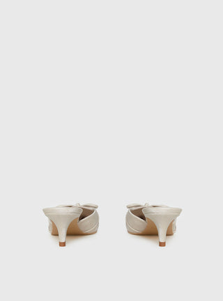 Unrivaled Pointed Toe Faux Suede Heels Beige
