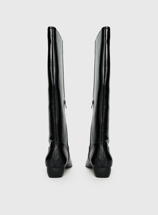 Dance For You Knee High Boots Black