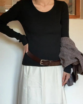 Modern leather belt