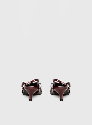 Therapy Irving Slingback Heels Burgundy