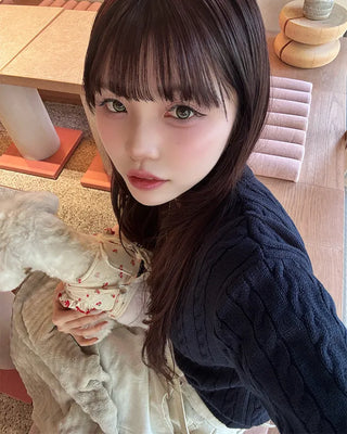 Heart Charm Cable Knit