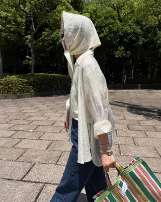 Organza Stripe Sheer Shirt