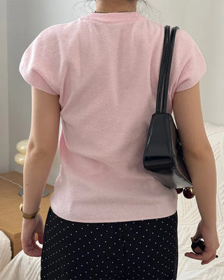 Slim short-sleeve knit