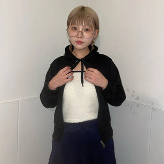 Daily Cropped Hoodie Zip-Up