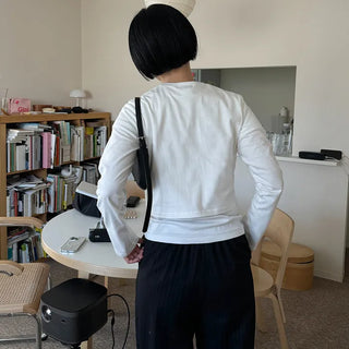 Basic Crop Long T-Shirt