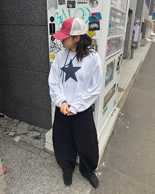 Loose-fit star hooded parka