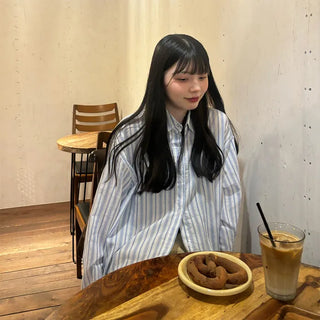Oversized striped shirt