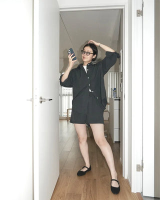 Nylon shirt and pants set