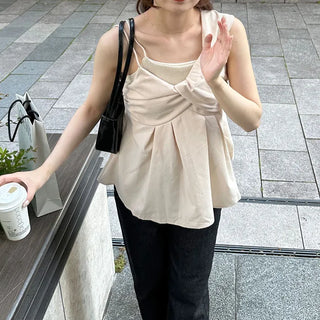 Asymmetrical Twist Bustier Blouse