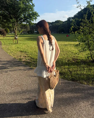 Flower long skirt
