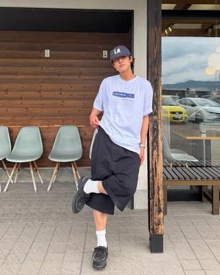 Two-pleat Bermuda shorts