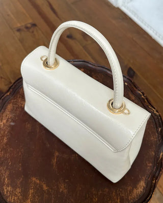 Square top handle tote bag