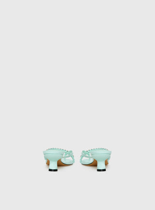Little Italy Diamante Detail Thong Heels Aqua