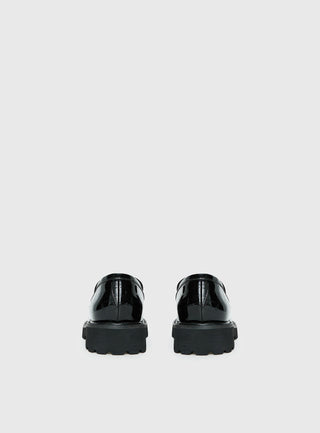 Face The Wind Faux Leather Loafers Black