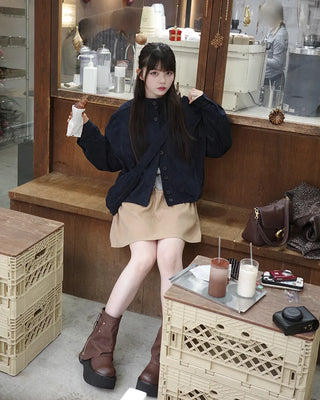 String flared mini skirt