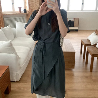 Tencel Wrap Long Dress