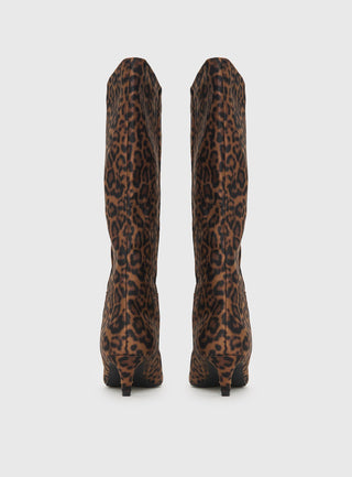 Billini Jovie Knee High Boots Leopard