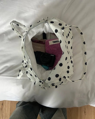 Dot Pocket Boston Tote Bag