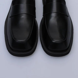 Square black loafers