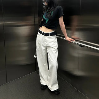 Cotton wide-leg pants