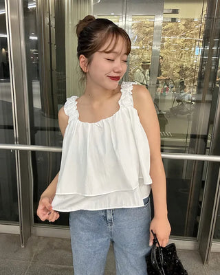 Frilled tiered blouse