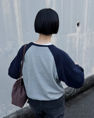 Raglan color-block sweatshirt