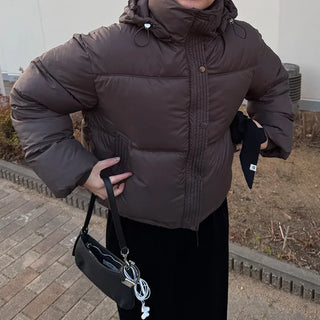 Hooded padded jacket