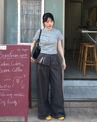 Layered slacks pants