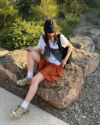 String cargo shorts