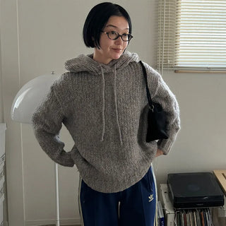 Alpaca wool parka knit