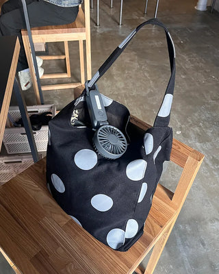 Big canvas shoulder bag
