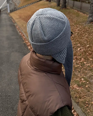 Earflap knit beanie