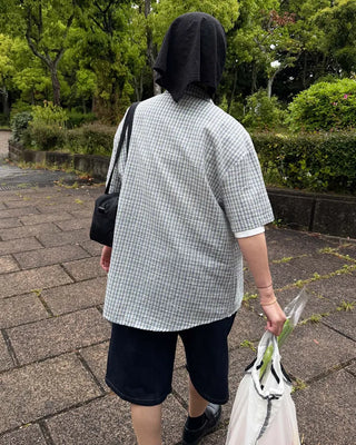 Checked half shirt