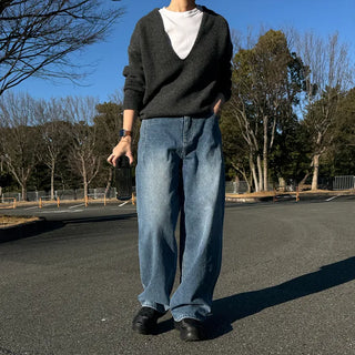 Dart detail balloon denim pants