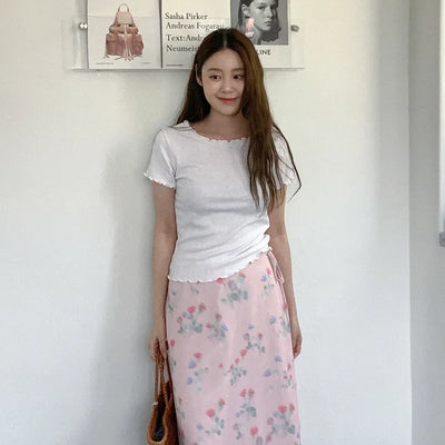 [5 colors] Wave Short-Sleeve T-Shirt